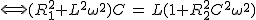 2$\Longleftrightarrow (R_1^2+L^2\omega^2)C\,=\,L(1+R_2^2C^2\omega^2)